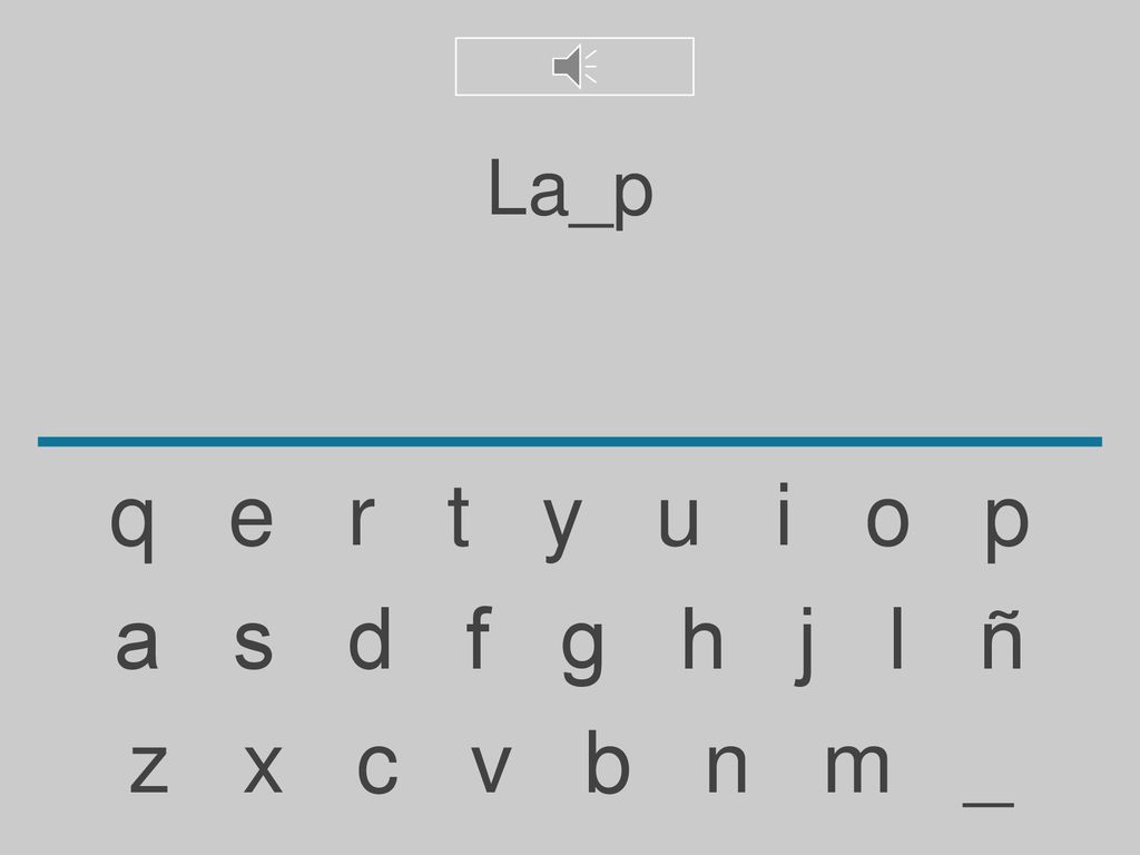 La_p q e r t y u i o p. a s d f g h j l ñ.