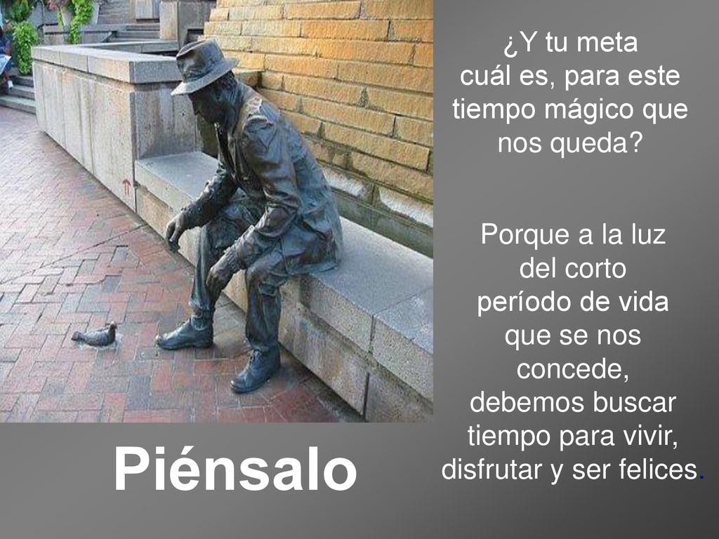Piénsalo ¿Y tu meta cuál es, para este tiempo mágico que nos queda
