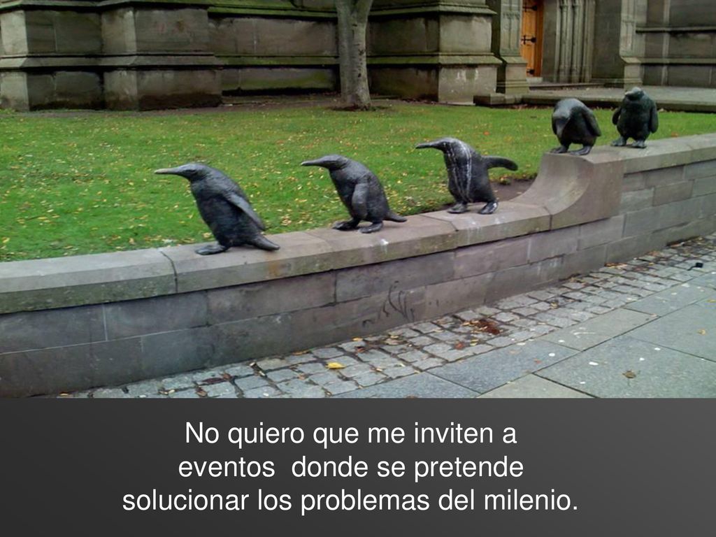No quiero que me inviten a eventos donde se pretende