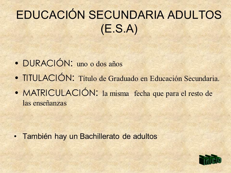 EDUCACIÓN SECUNDARIA ADULTOS (E.S.A)