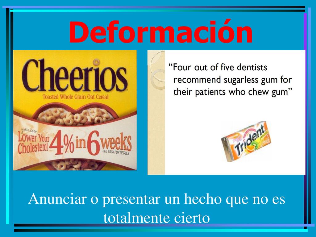 Anunciar o presentar un hecho que no es totalmente cierto