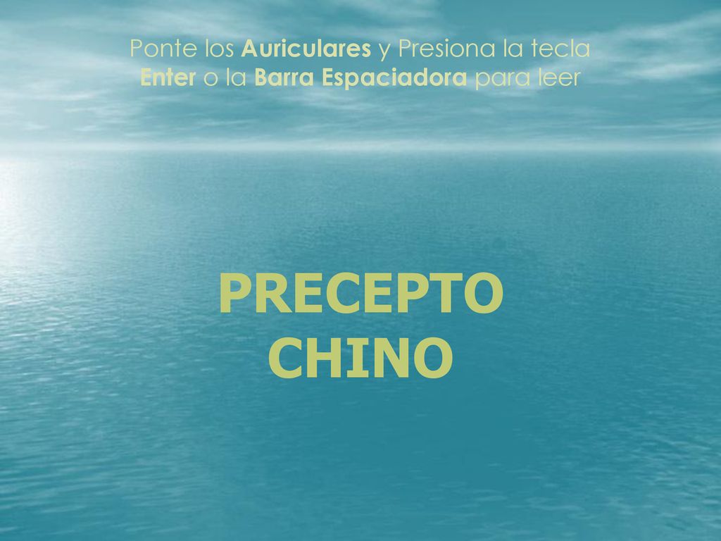 Ponte los Auriculares y Presiona la tecla Enter o la Barra Espaciadora para leer