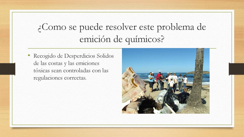 ¿Como se puede resolver este problema de emición de químicos