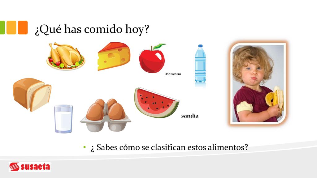 ¿Qué has comido hoy ¿ Sabes cómo se clasifican estos alimentos