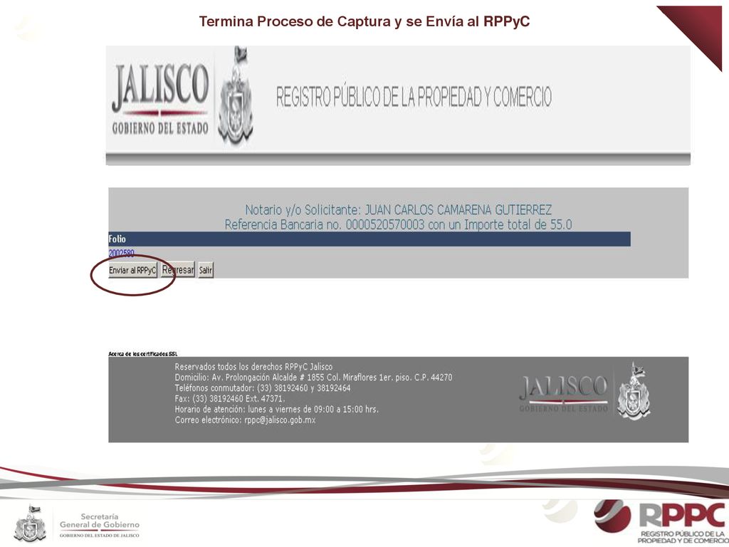 Termina Proceso de Captura y se Envía al RPPyC
