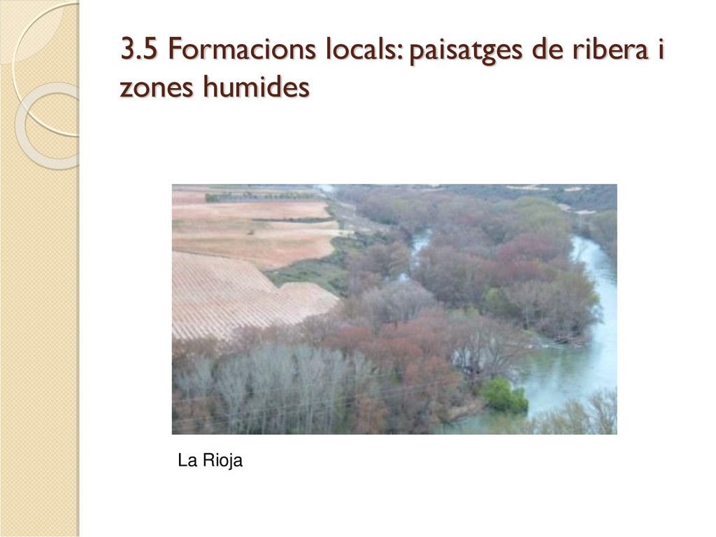 3.5 Formacions locals: paisatges de ribera i zones humides