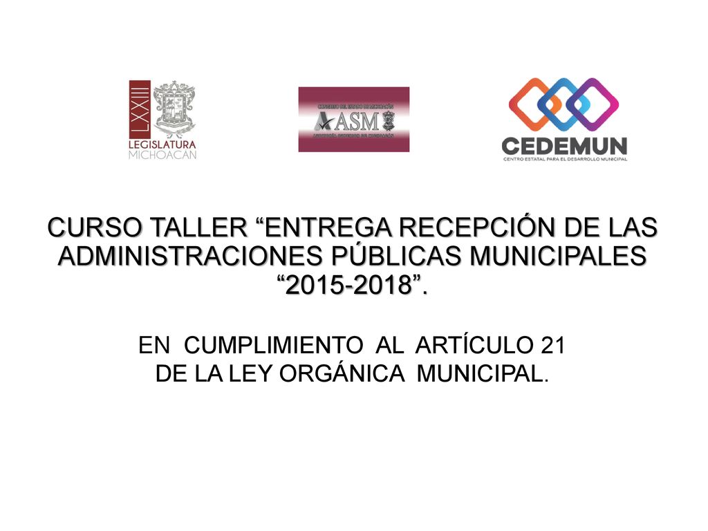 EN CUMPLIMIENTO AL ARTÍCULO 21 DE LA LEY ORGÁNICA MUNICIPAL.