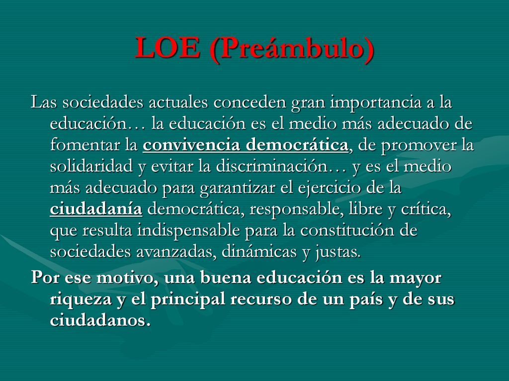 LOE (Preámbulo)