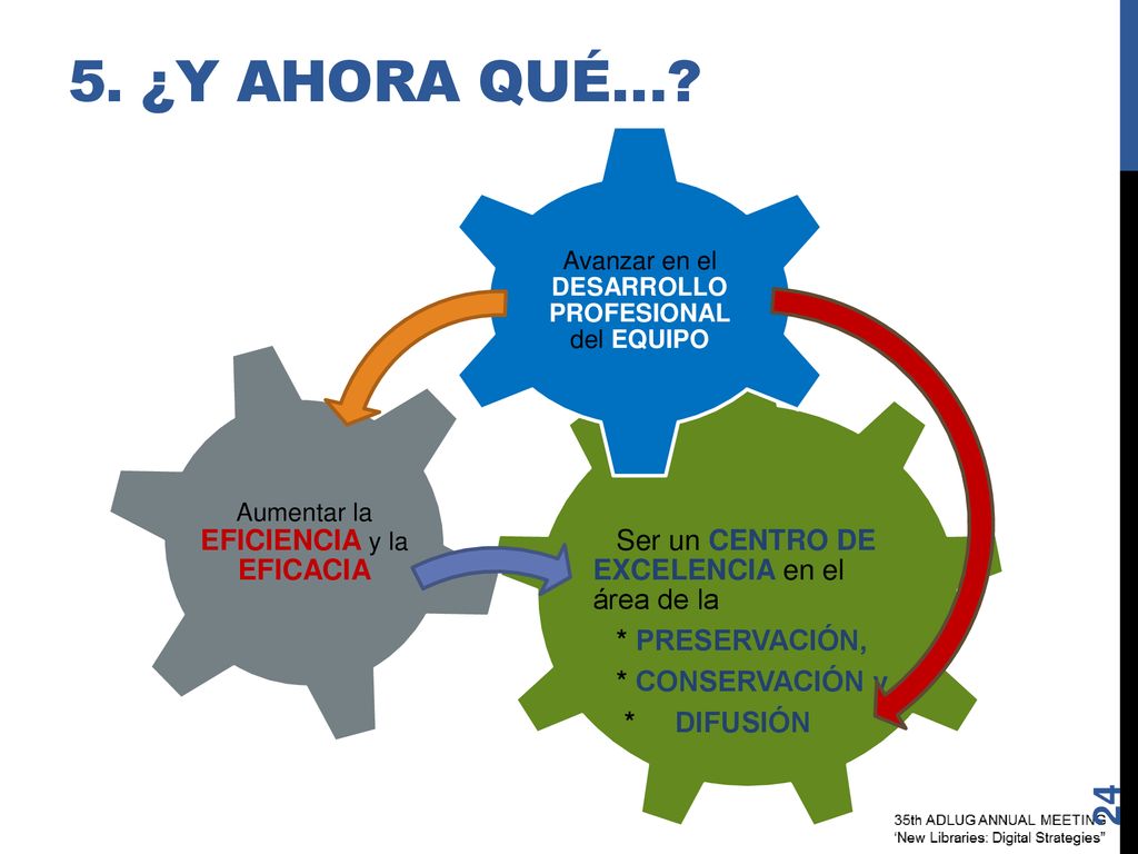 5. ¿Y ahora qué… Ser un CENTRO DE EXCELENCIA en el área de la
