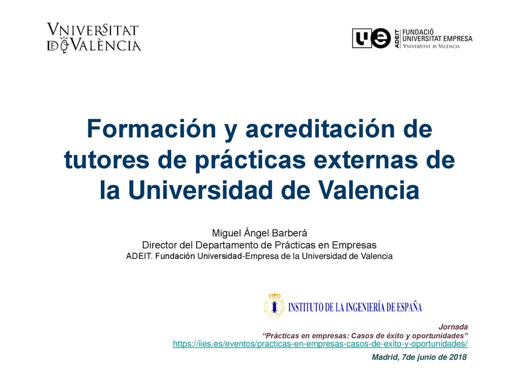 Formación y acreditación de tutores de prácticas externas de la Universidad de Valencia