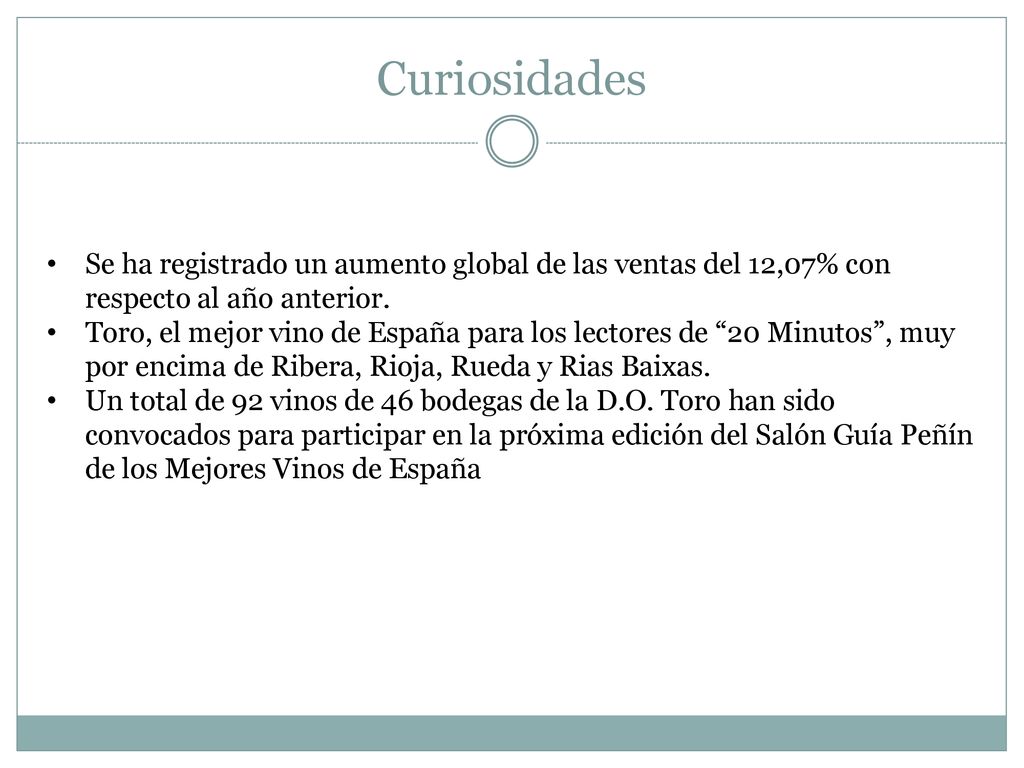 Curiosidades Se ha registrado un aumento global de las ventas del 12,07% con respecto al año anterior.