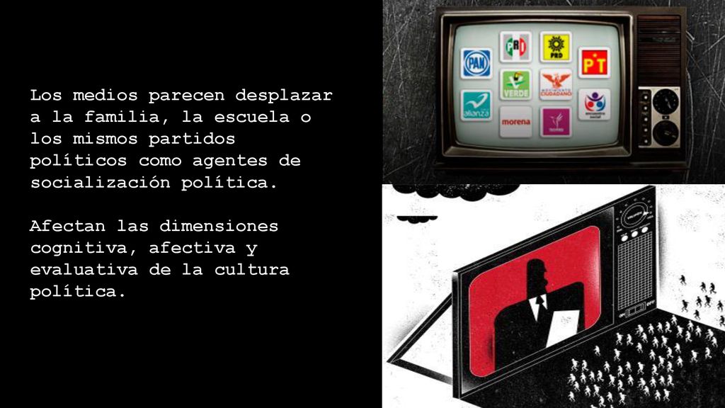 Los medios parecen desplazar a la familia, la escuela o los mismos partidos políticos como agentes de socialización política.