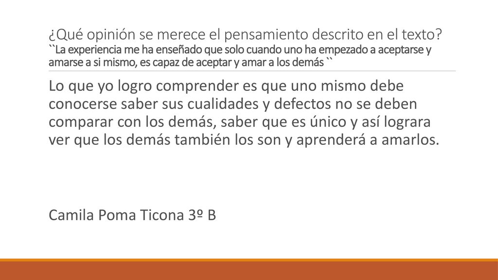 ¿Qué opinión se merece el pensamiento descrito en el texto