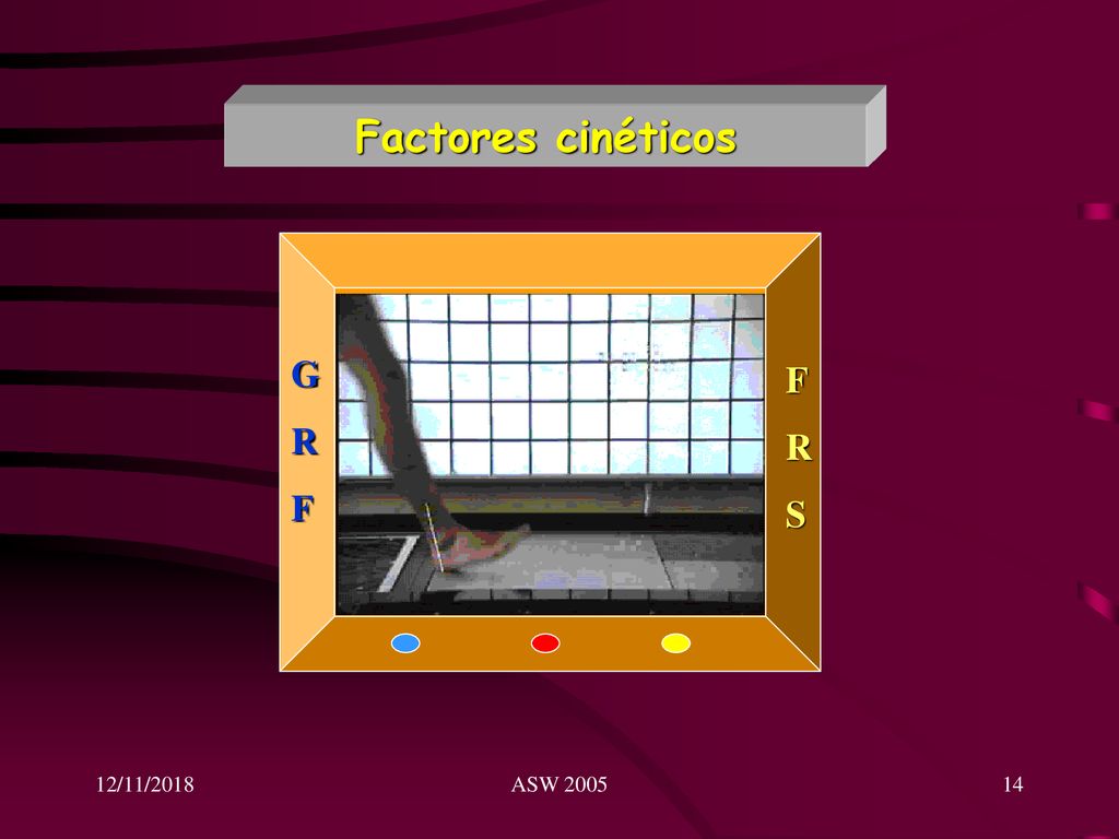 Factores cinéticos G R F F R S 12/11/2018 ASW 2005
