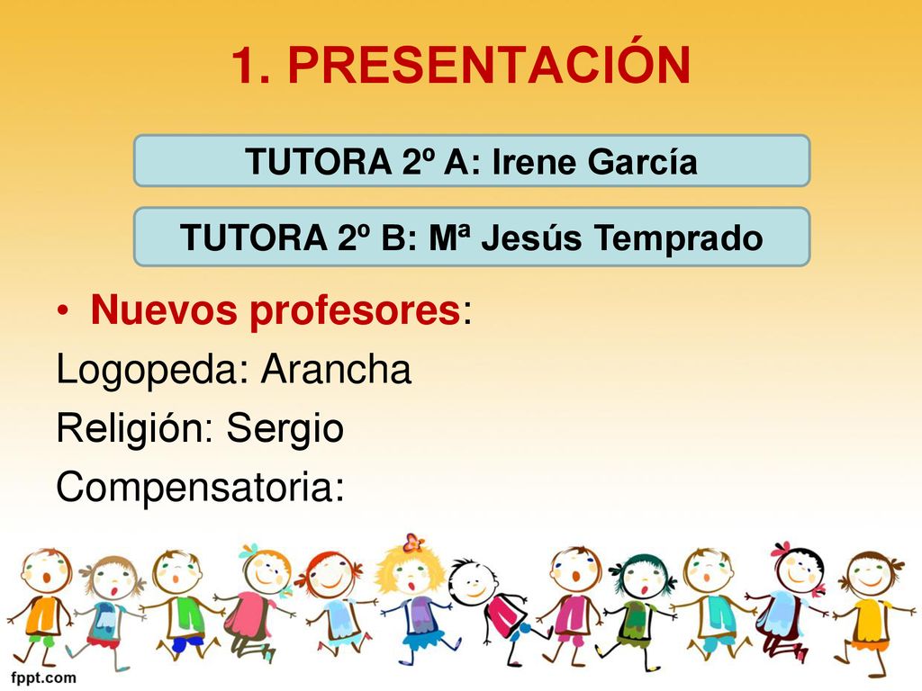 TUTORA 2º A: Irene García TUTORA 2º B: Mª Jesús Temprado