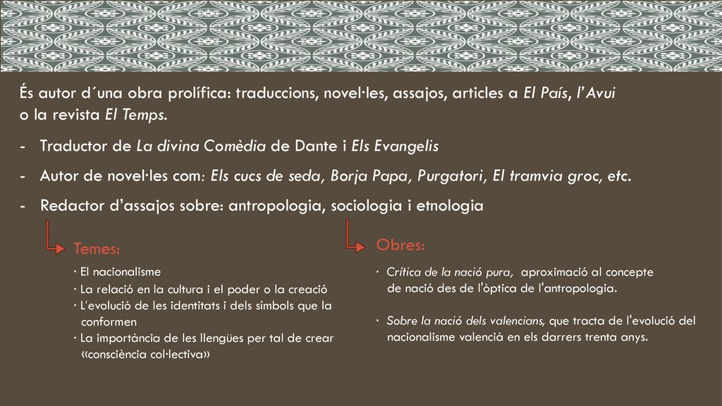 Traductor de La divina Comèdia de Dante i Els Evangelis