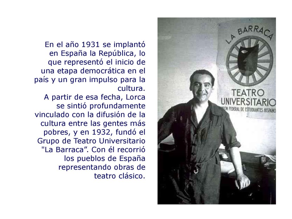 En el año 1931 se implantó en España la República, lo que representó el inicio de una etapa democrática en el país y un gran impulso para la cultura.