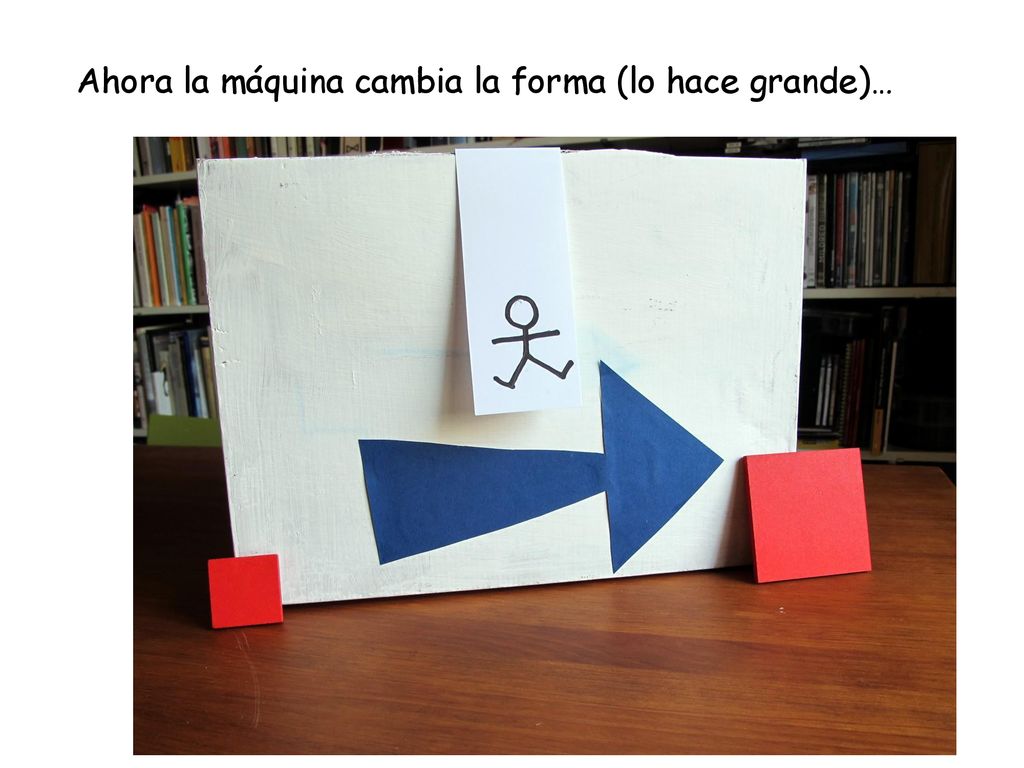 Ahora la máquina cambia la forma (lo hace grande)…