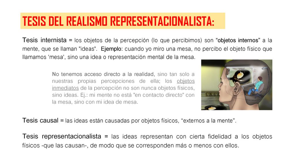 TESIS DEL REALISMO REPRESENTACIONALISTA:
