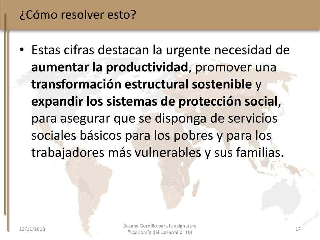 Susana Gordillo para la asignatura Economía del Desarrallo UB