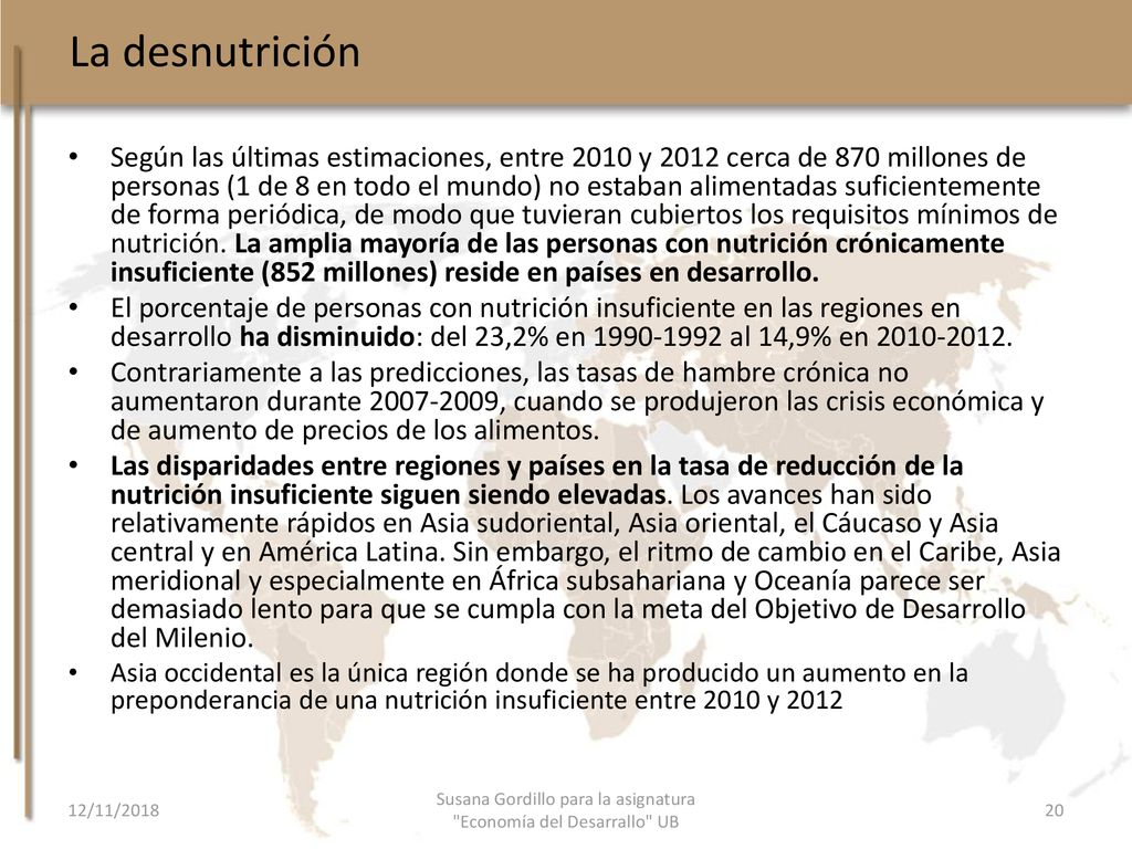 Susana Gordillo para la asignatura Economía del Desarrallo UB