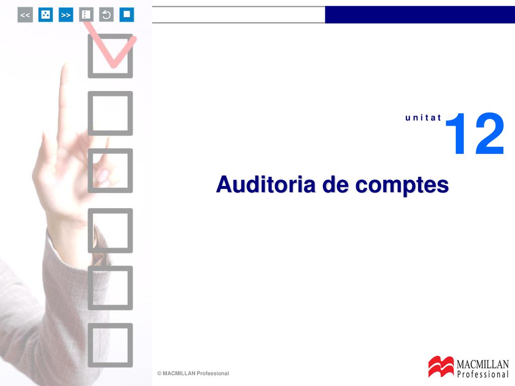 12 u n i t a t Auditoria de comptes