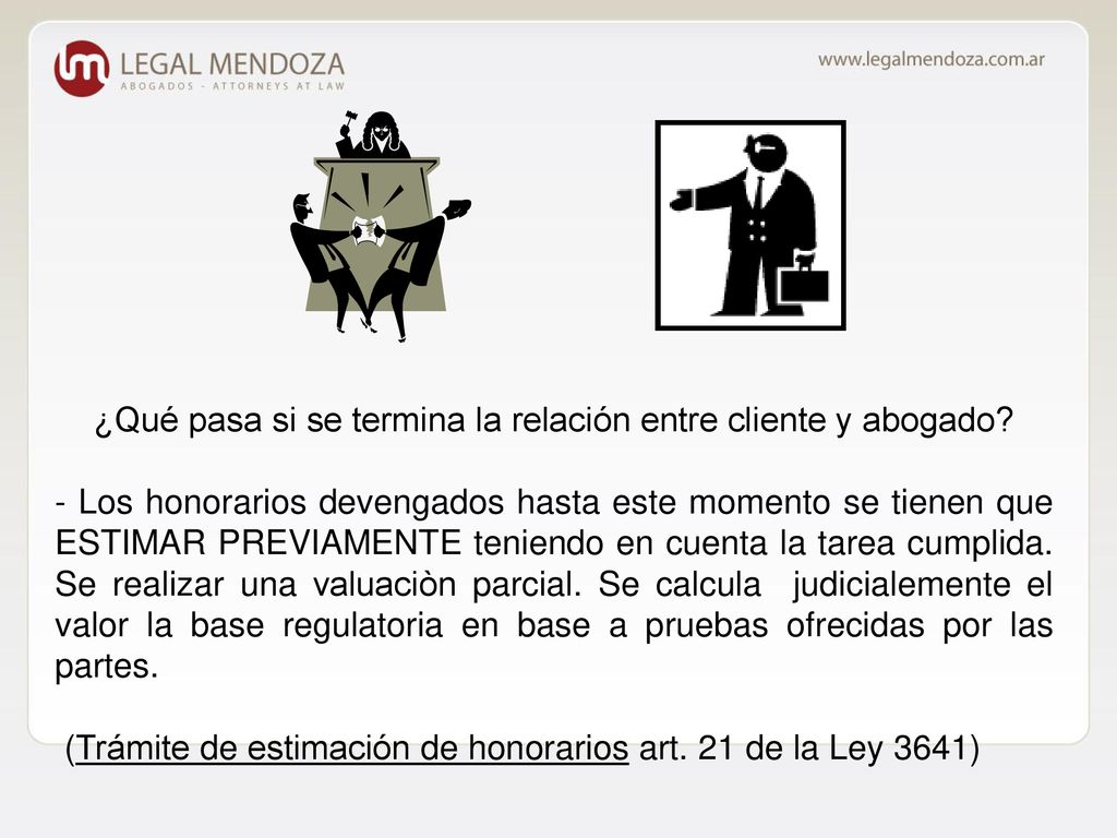 ¿Qué pasa si se termina la relación entre cliente y abogado
