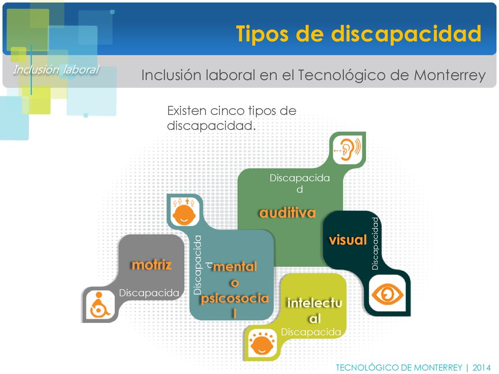 Tipos de discapacidad Inclusión laboral en el Tecnológico de Monterrey