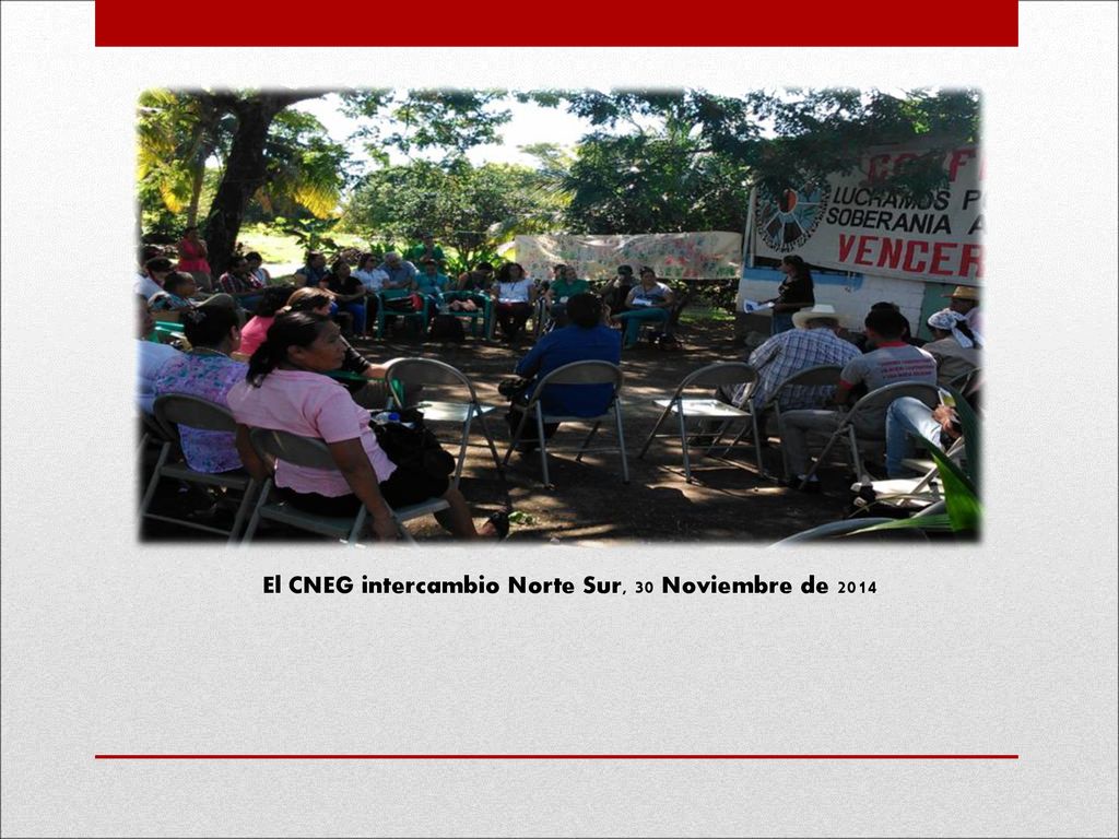 El CNEG intercambio Norte Sur, 30 Noviembre de 2014