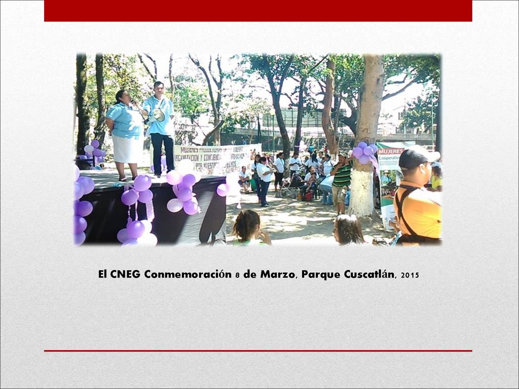 El CNEG Conmemoración 8 de Marzo, Parque Cuscatlán, 2015