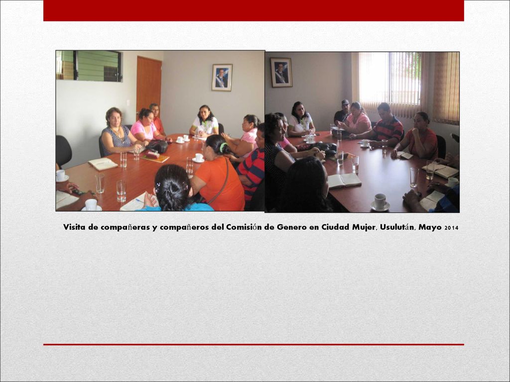 Visita de compañeras y compañeros del Comisión de Genero en Ciudad Mujer, Usulután, Mayo 2014