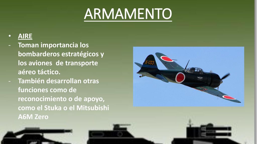 ARMAMENTO AIRE. Toman importancia los bombarderos estratégicos y los aviones de transporte aéreo táctico.