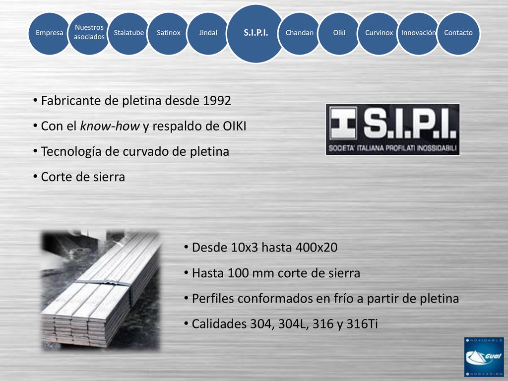 Fabricante de pletina desde 1992 Con el know-how y respaldo de OIKI