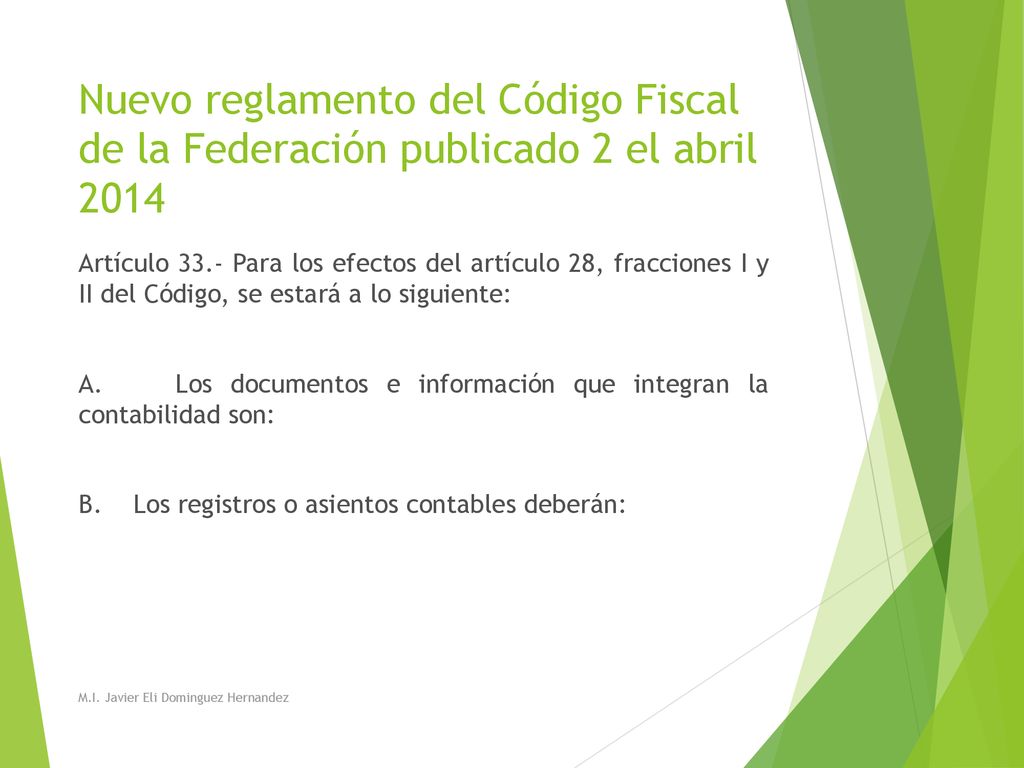 Nuevo reglamento del Código Fiscal de la Federación publicado 2 el abril 2014