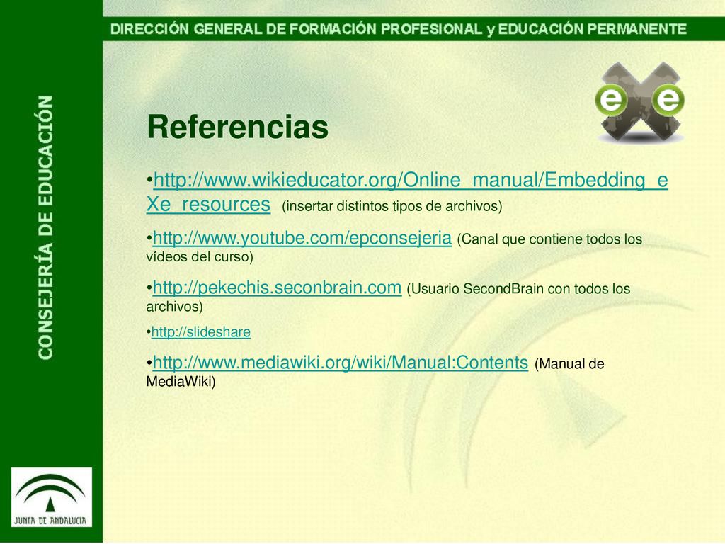 Referencias   (insertar distintos tipos de archivos)