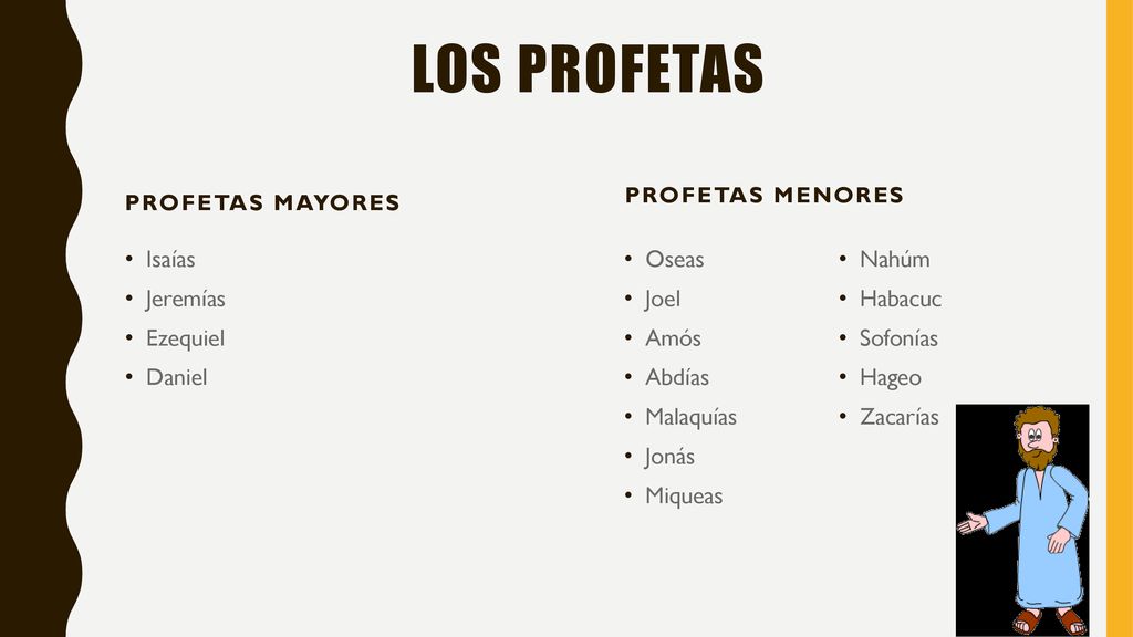 Los profetas Isaías Jeremías Ezequiel Daniel Oseas Nahúm Joel Habacuc