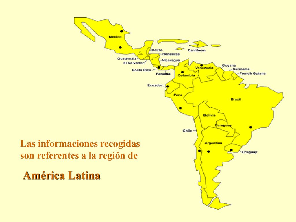 Las informaciones recogidas son referentes a la región de