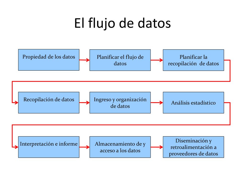 El flujo de datos Propiedad de los datos Planificar el flujo de datos