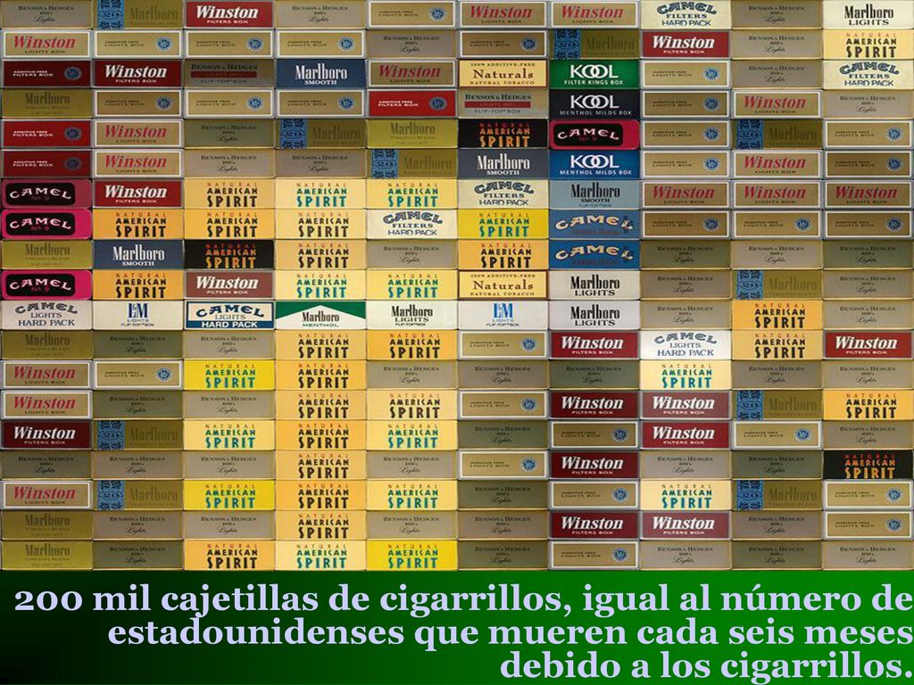 200 mil cajetillas de cigarrillos, igual al número de estadounidenses que mueren cada seis meses debido a los cigarrillos.