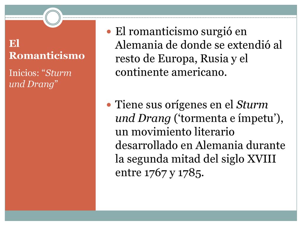 El romanticismo surgió en Alemania de donde se extendió al resto de Europa, Rusia y el continente americano.
