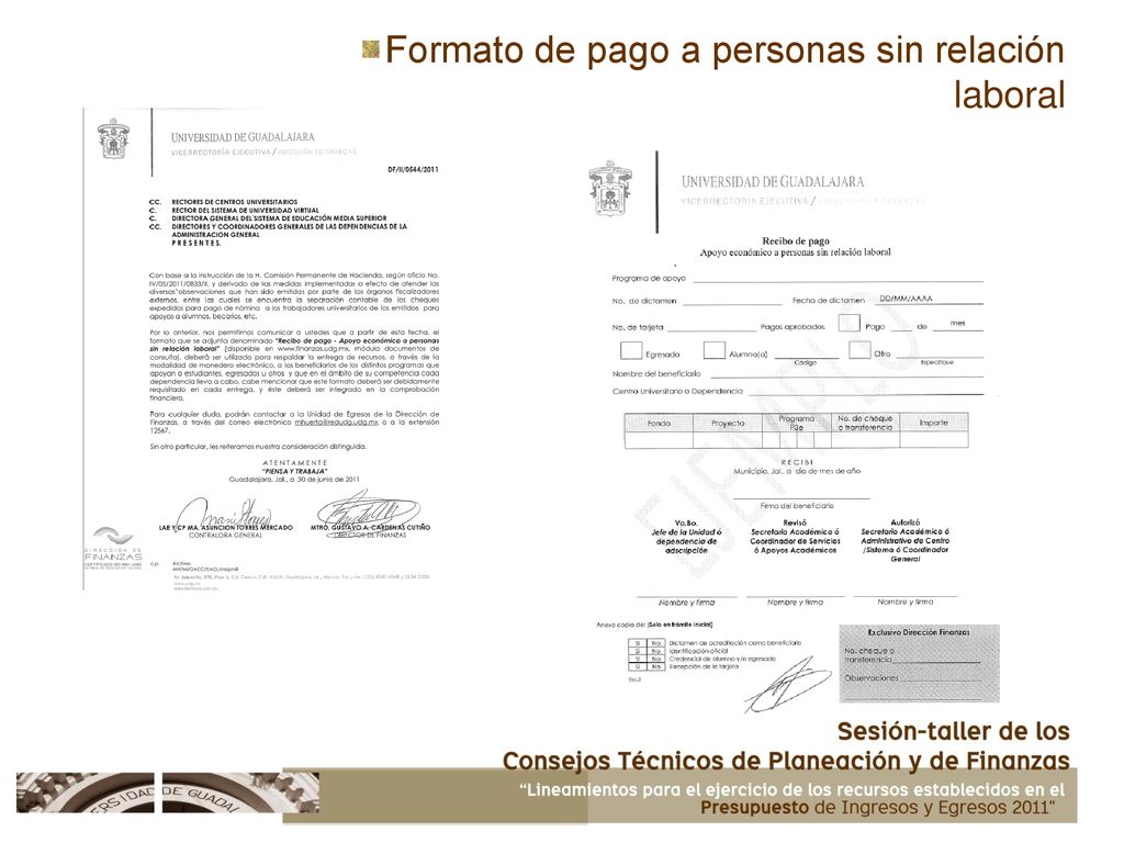 Formato de pago a personas sin relación laboral