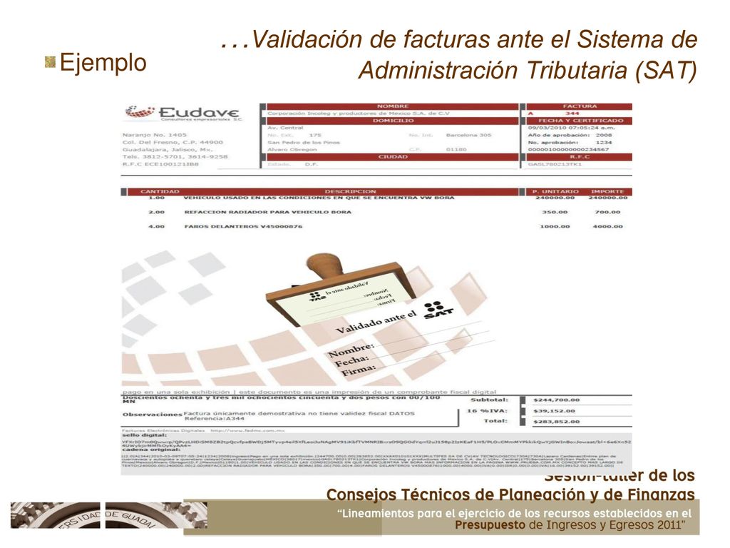 …Validación de facturas ante el Sistema de Administración Tributaria (SAT)