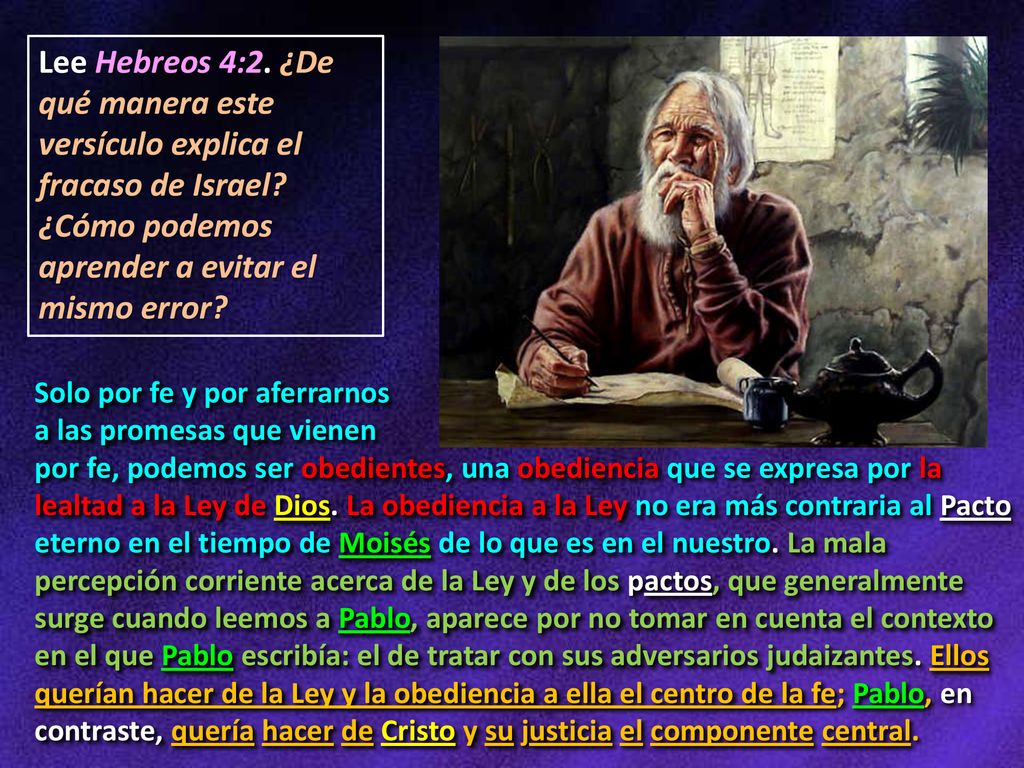 Lee Hebreos 4:2. ¿De qué manera este versículo explica el fracaso de Israel ¿Cómo podemos aprender a evitar el mismo error