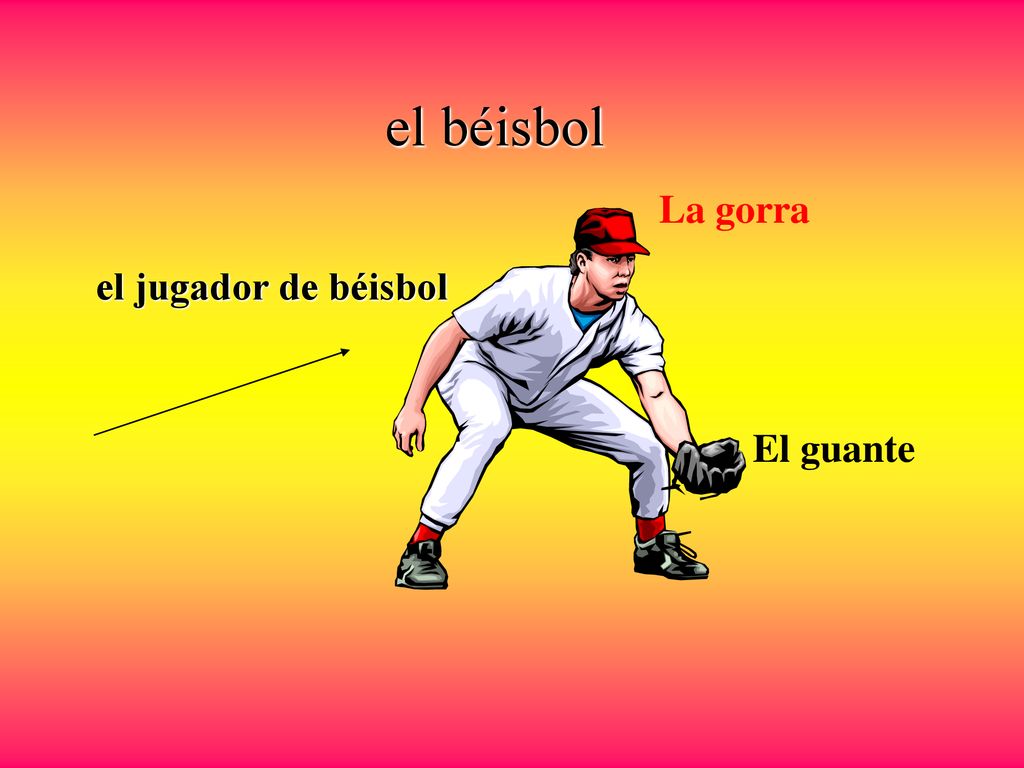 el béisbol La gorra el jugador de béisbol El guante