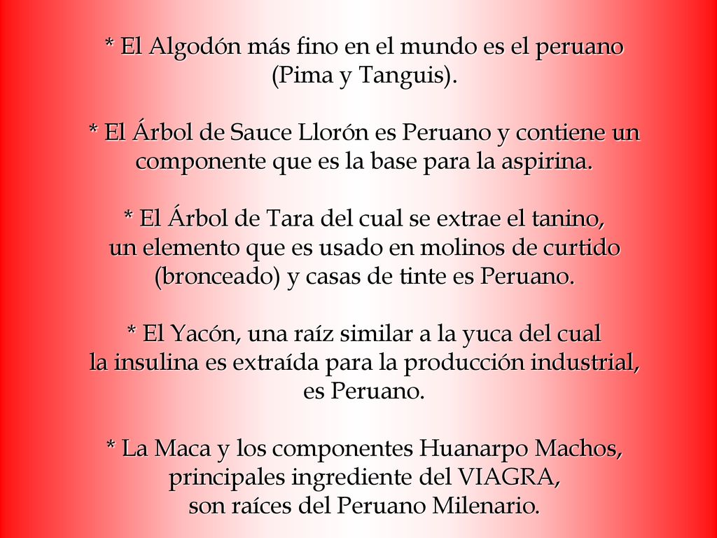 El Algodón más fino en el mundo es el peruano (Pima y Tanguis)