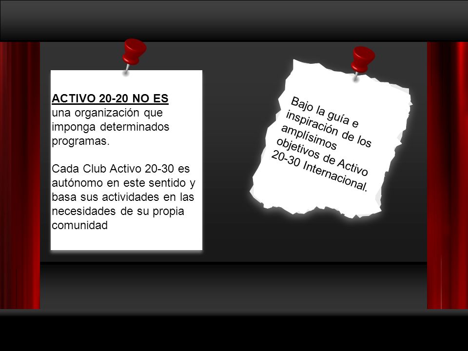 ACTIVO NO ES una organización que imponga determinados programas.