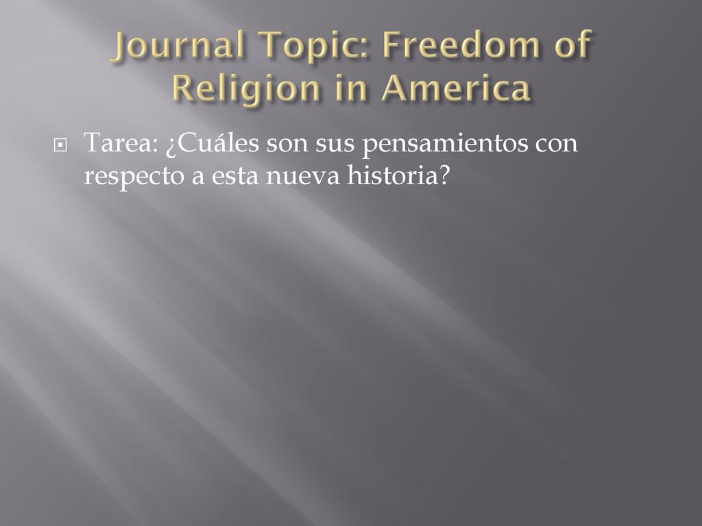 Tarea: ¿Cuáles son sus pensamientos con respecto a esta nueva historia