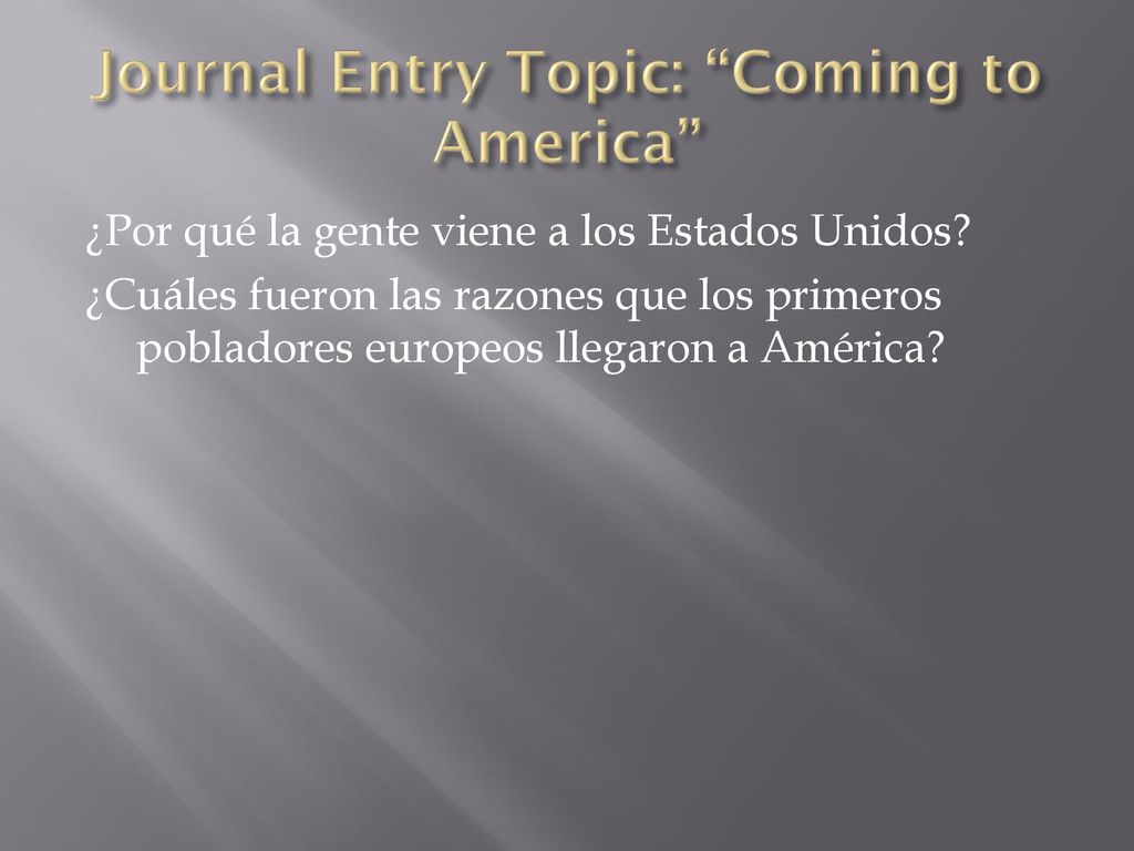 ¿Por qué la gente viene a los Estados Unidos