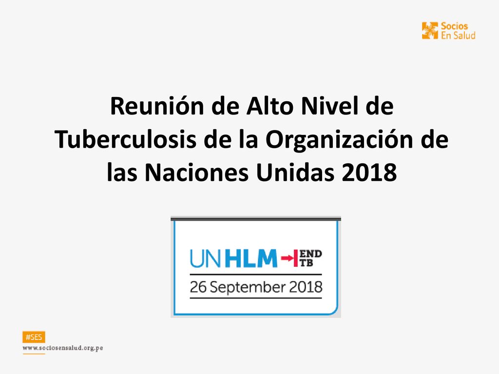 Reunión de Alto Nivel de Tuberculosis de la Organización de las Naciones Unidas 2018