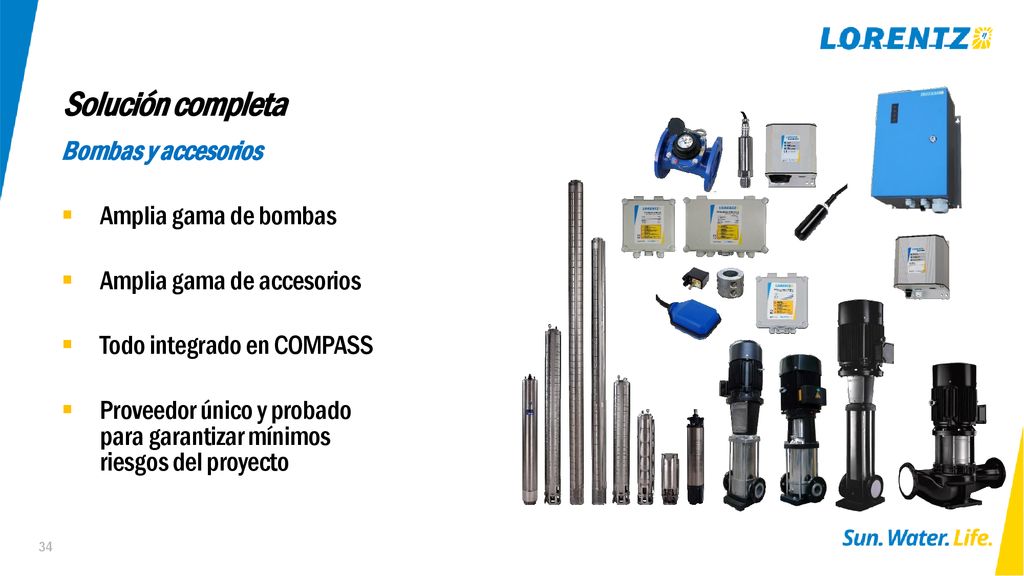 Solución completa Bombas y accesorios Amplia gama de bombas